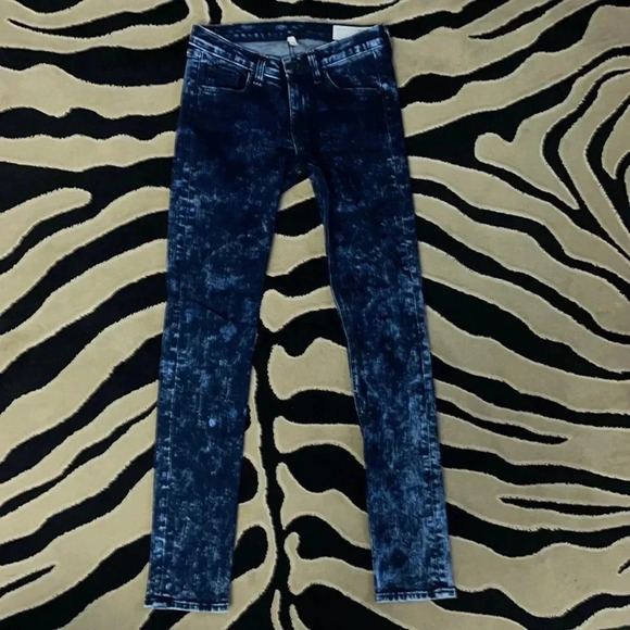 rag & bone Skinny Acid Wash Jeans - Picture 2 of 5